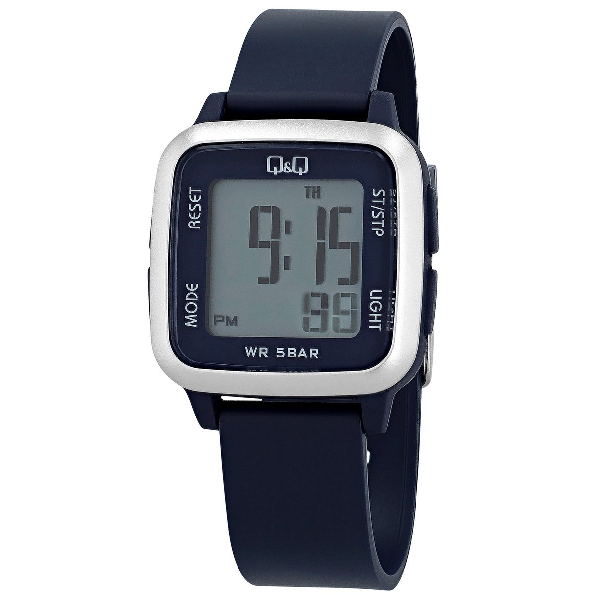Q&Q Digitaluhr blau 5 ATM