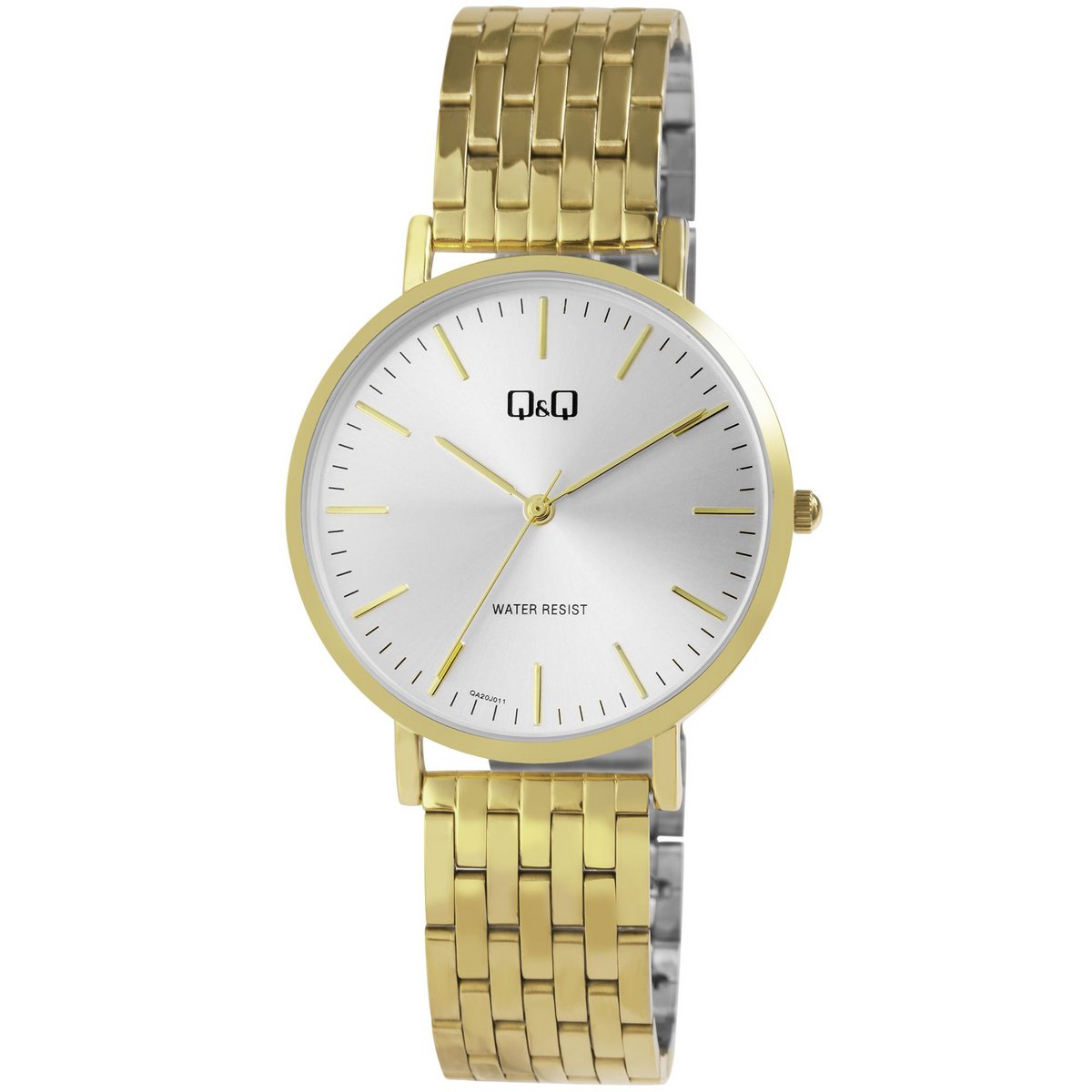 Q&Q Herrenuhr mit Edelstahlarmband, 3 bar, goldfarben