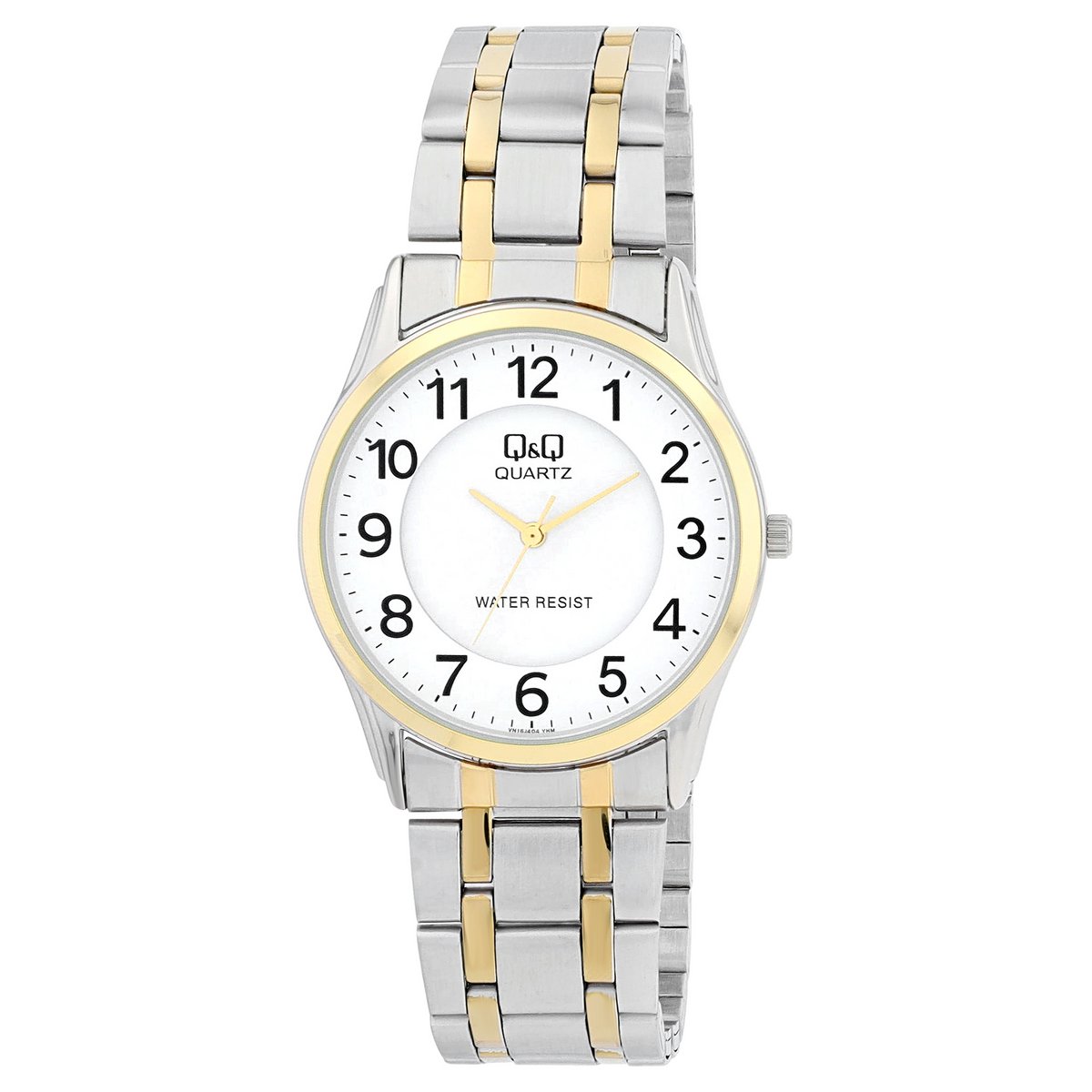Q&Q Herrenuhr mit Edelstahlband, 3 BAR, bicolor
