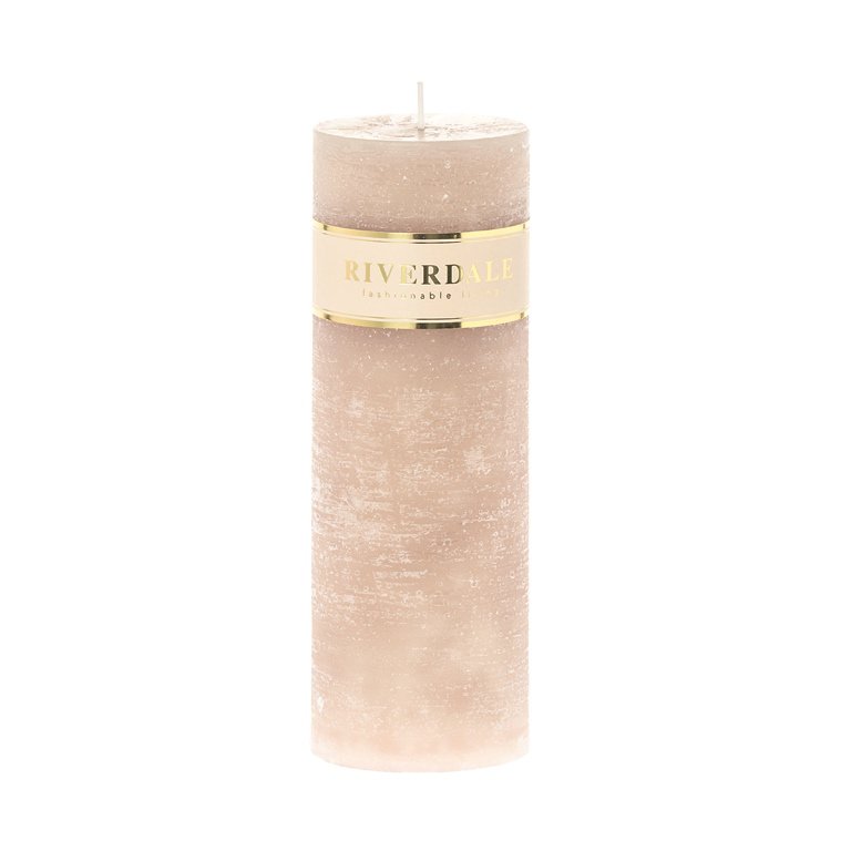 Kerze 7x20cm beige