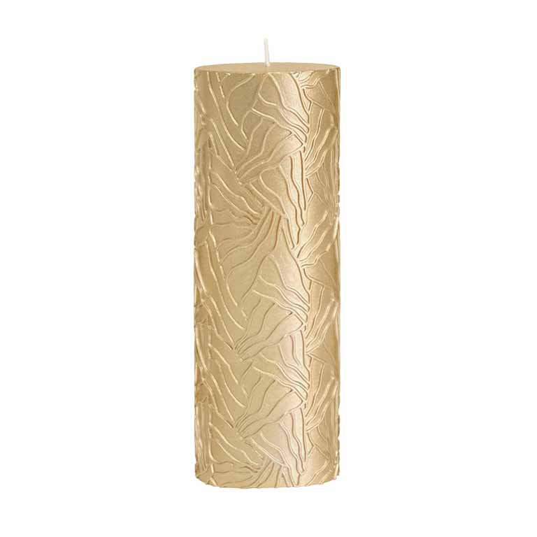 Kerze Welle 7x20cm gold