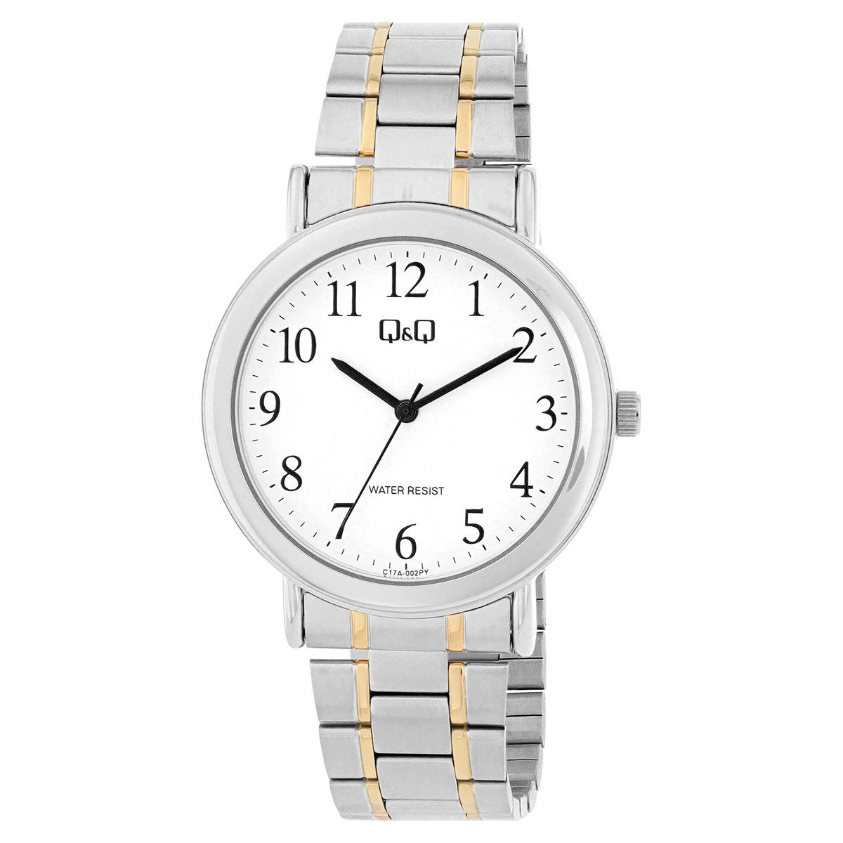 Q&Q Herrenuhr mit Edelstahlband in bicolor, 3 BAR