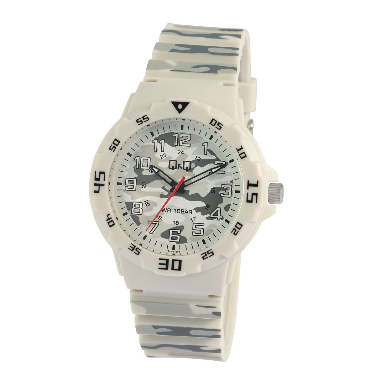 Q&amp;Q Herrenuhr Camouflage grau