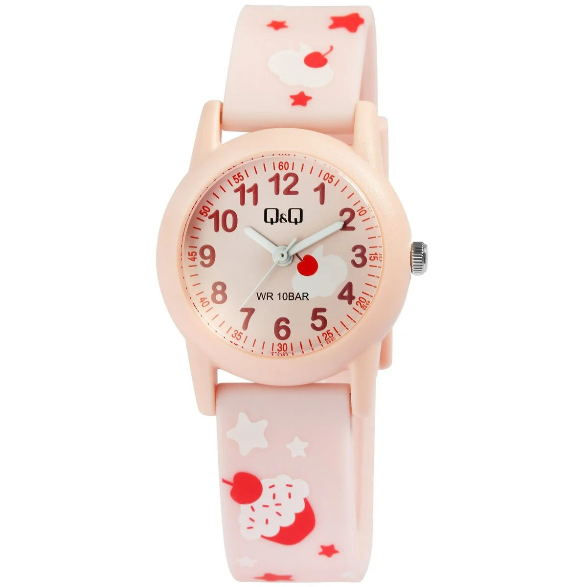Q&amp;Q Kinderuhr mit Silikonarmband "Cupcake", Ø 30 mm