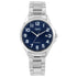 Q&Q Herrenuhr Edelstahlarmband blau