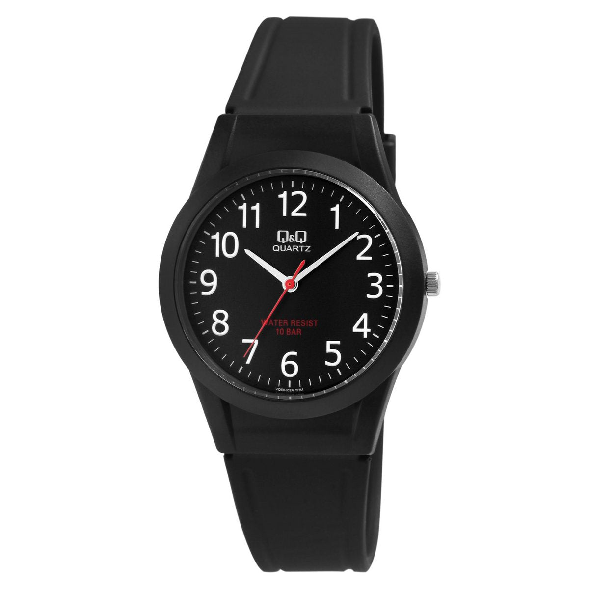 Q&amp;Q Damen-/ Herrenuhr, Ø 38 mm, schwarz
