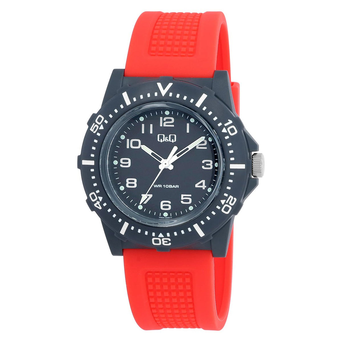 Q&amp;Q Herrenuhr mit Silikonarmband, 10 BAR