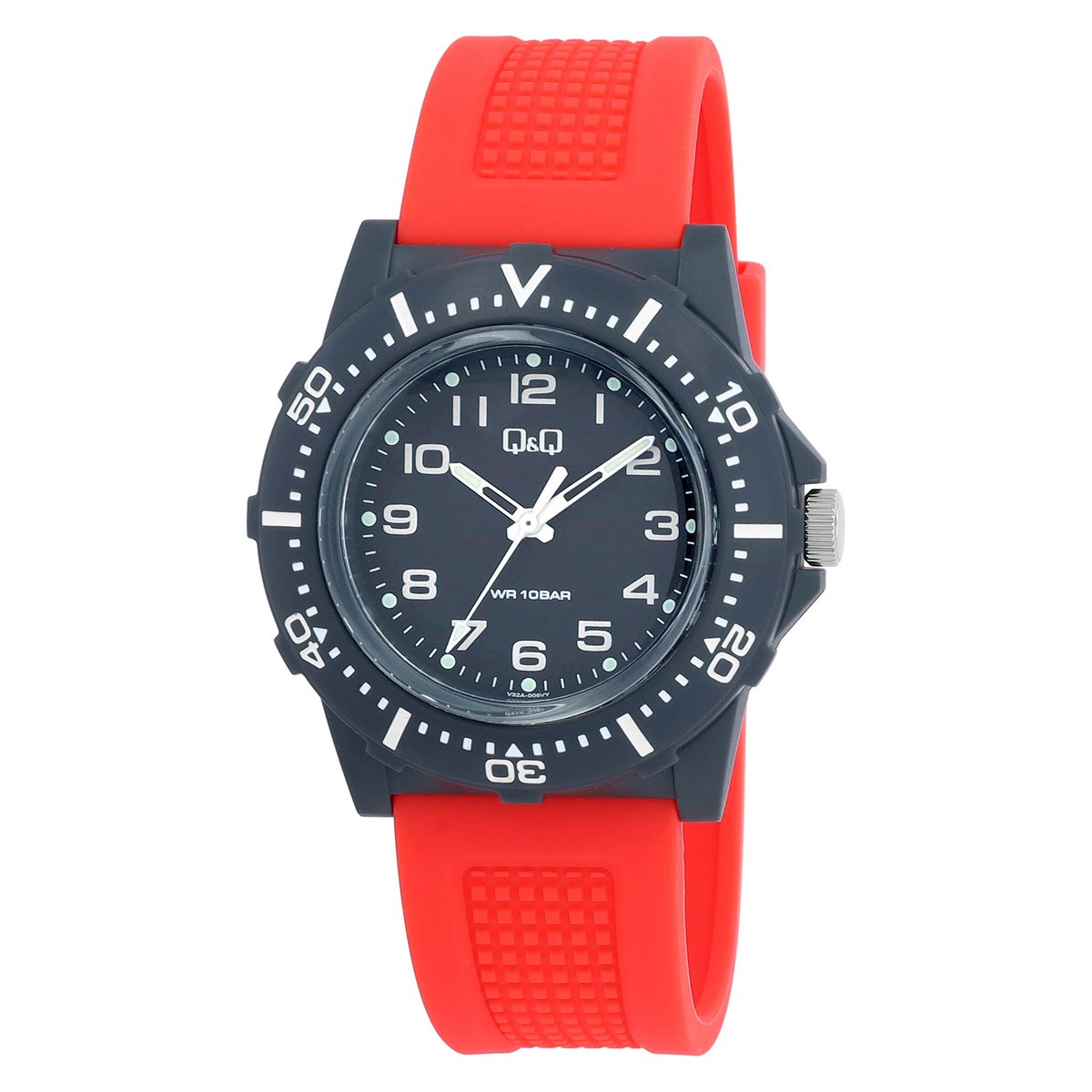 Q&amp;Q Herrenuhr mit Silikonarmband, 10 BAR