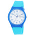 Q&Q Damenuhr Silikonarmband 10 BAR blau