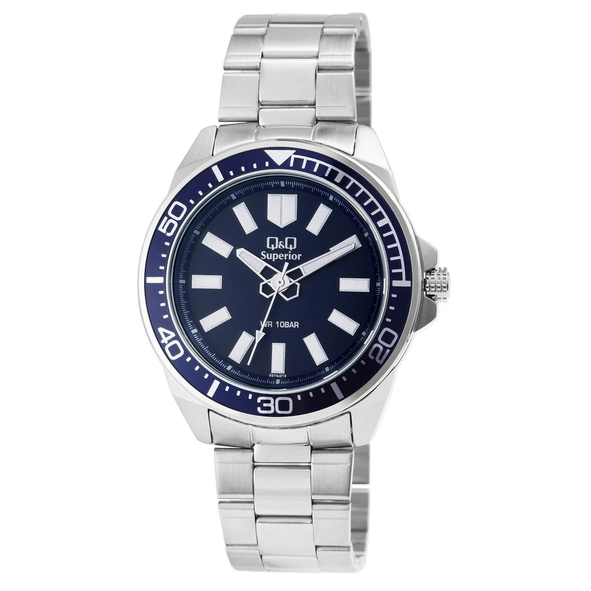 Q&amp;Q Superior Herrenuhr aus Edelstahl, 10 bar