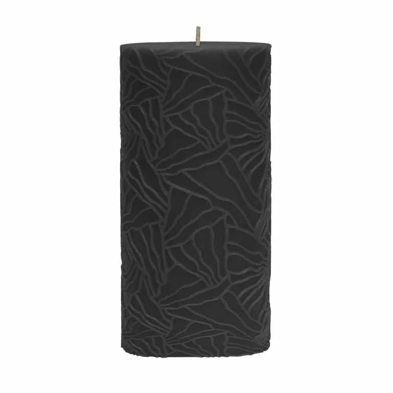 Kerze Welle 9x20cm schwarz