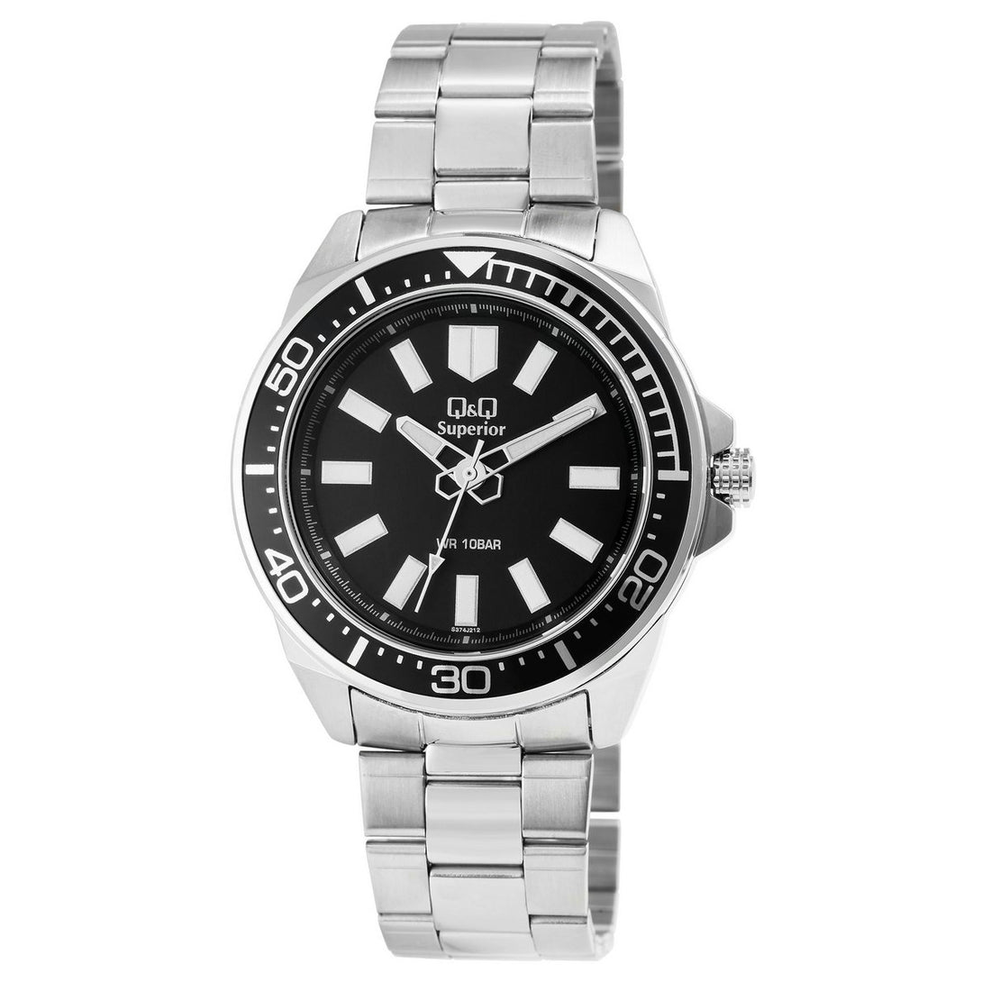 Q&amp;Q Superior Herrenuhr aus Edelstahl