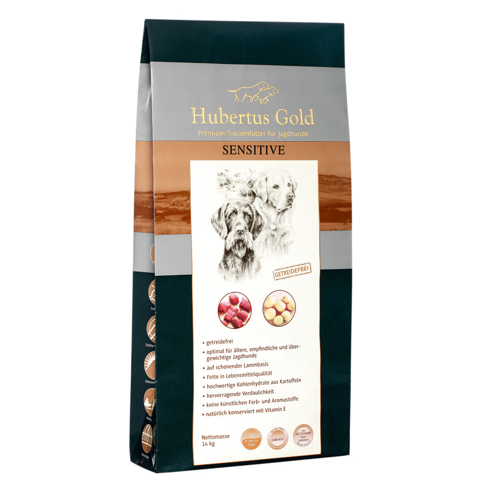 Hubertus Gold Trockenfutter Sensitive 14 kg – Schonkost für empfindliche Hunde