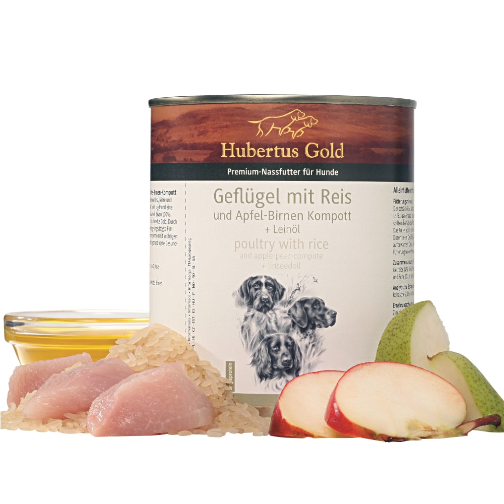 Hubertus Gold Nassfutter Geflügel 30 x 800g