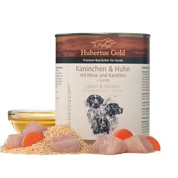 Hubertus Gold Nassfutter Kaninchen &amp; Huhn 6 x 800g