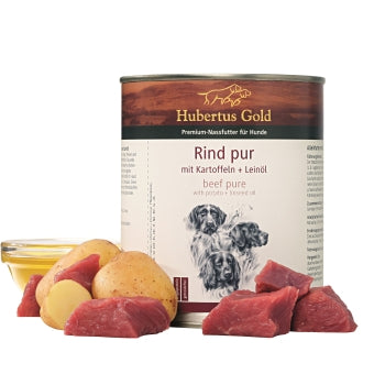 Hubertus Gold Nassfutter Rind pur 12 x 800g