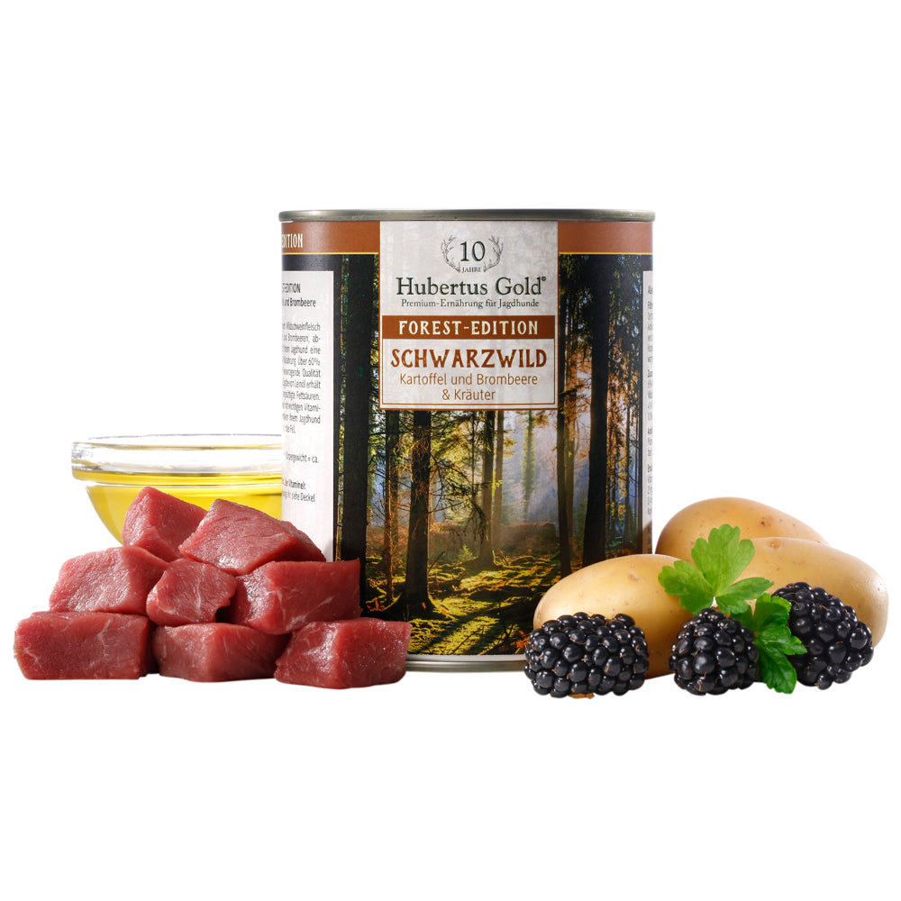 Hubertus Gold Nassfutter Forest-Edition Schwarzwild 6 x 800g