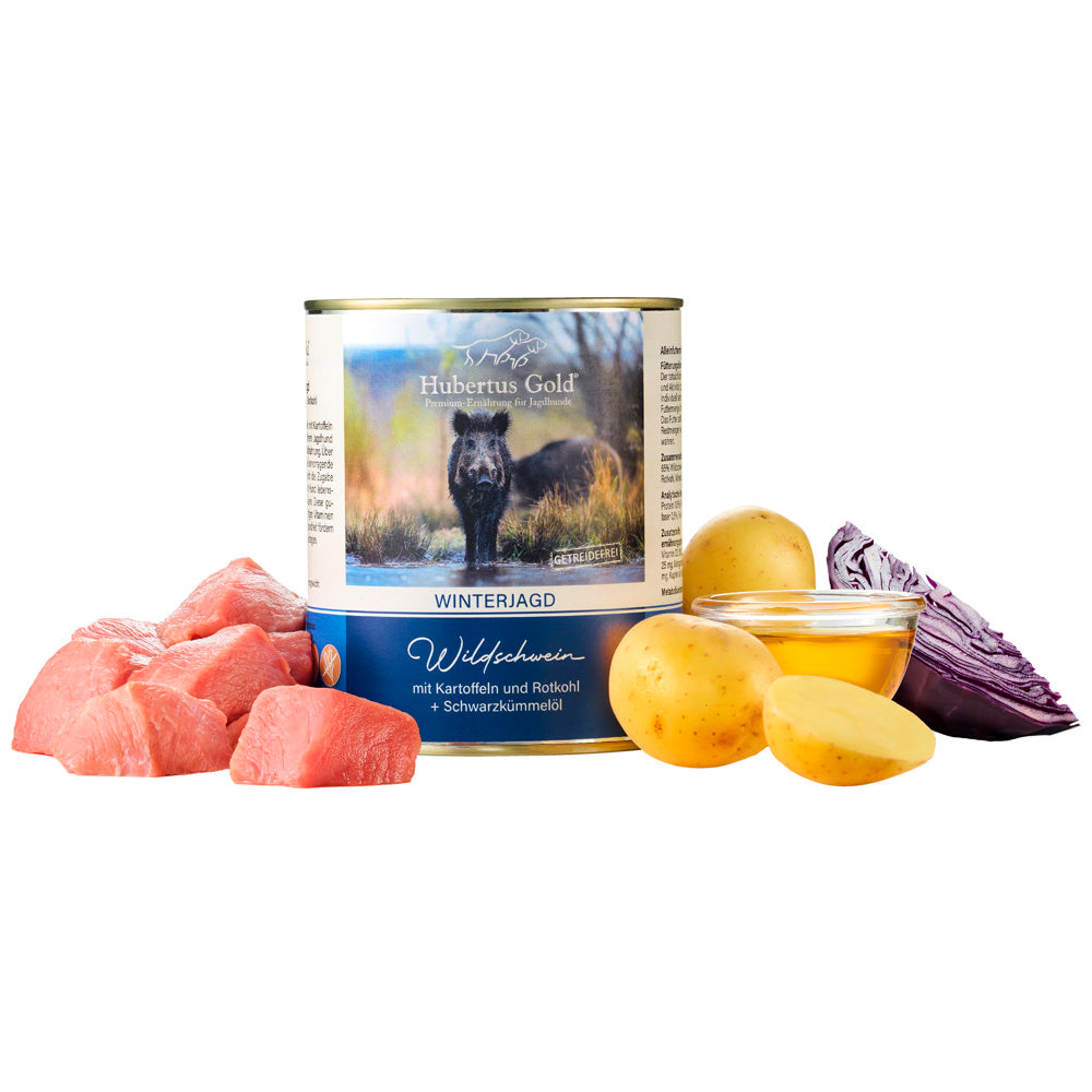 Hubertus Gold Nassfutter Winterjagd 2026 30 x 800g