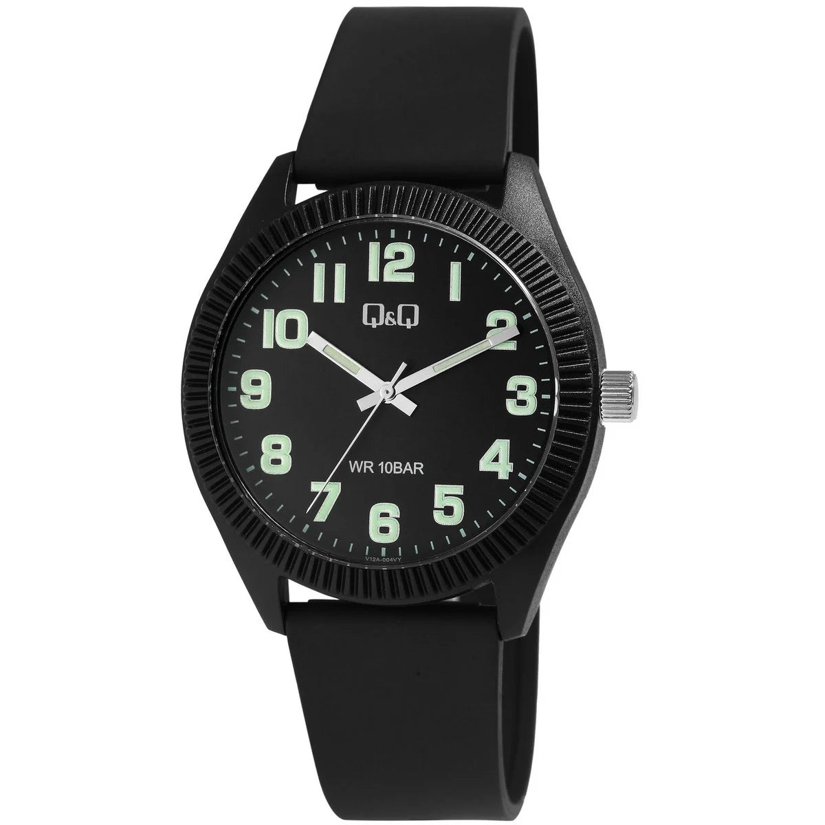 Q&amp;Q Herrenuhr mit Silikonarmband, Ø 41 mm, schwarz