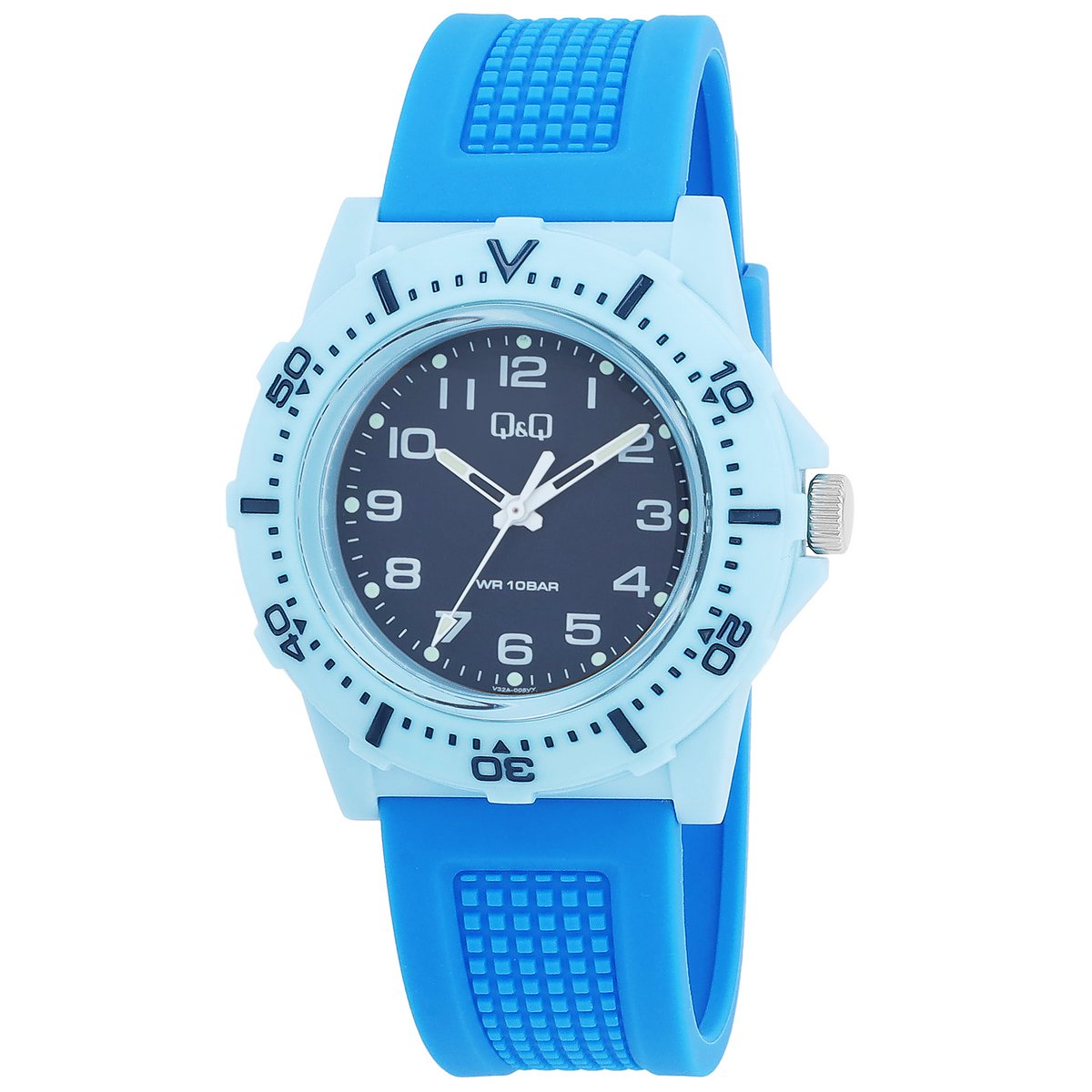 Q&amp;Q Herrenuhr mit Silikonarmband, 10 BAR