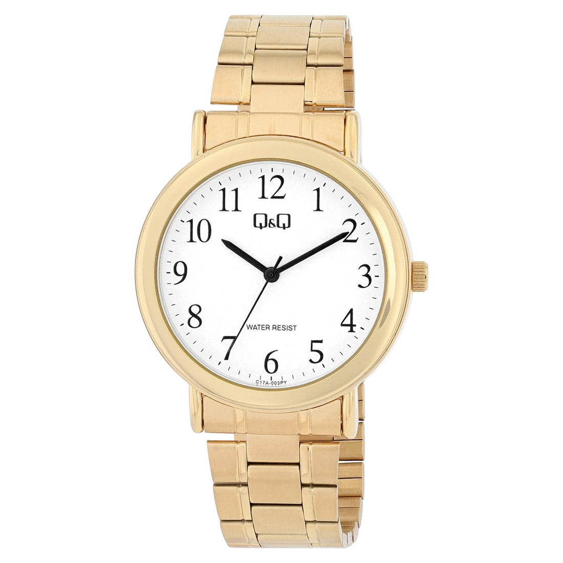 Q&amp;Q Herrenuhr mit Edelstahlband, 3 BAR, goldfarben