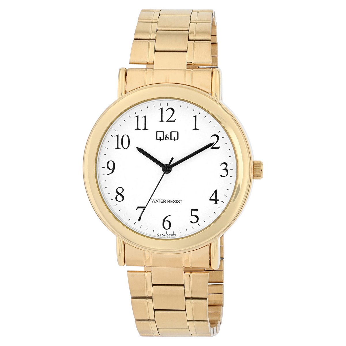 Q&amp;Q Herrenuhr mit Edelstahlband, 3 BAR, goldfarben