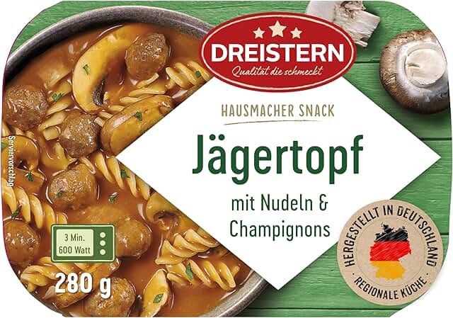 DREISTERN Jägertopf 280g I Mit Champignons & Nudeln