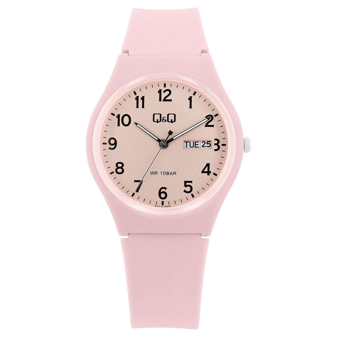 Q&amp;Q Damen-/ Jugenduhr, Silikonarmband, Ø 38 mm, rosa