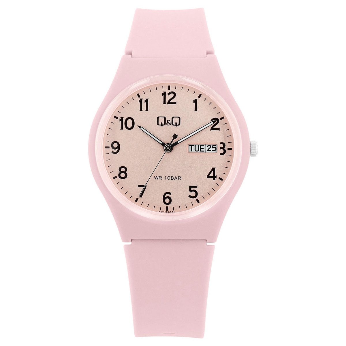 Q&amp;Q Damen-/ Jugenduhr, Silikonarmband, Ø 38 mm, rosa