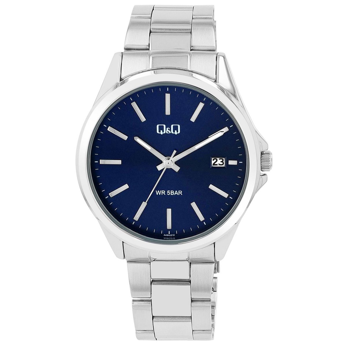Q&amp;Q Edelstahlarmband Herrenuhr