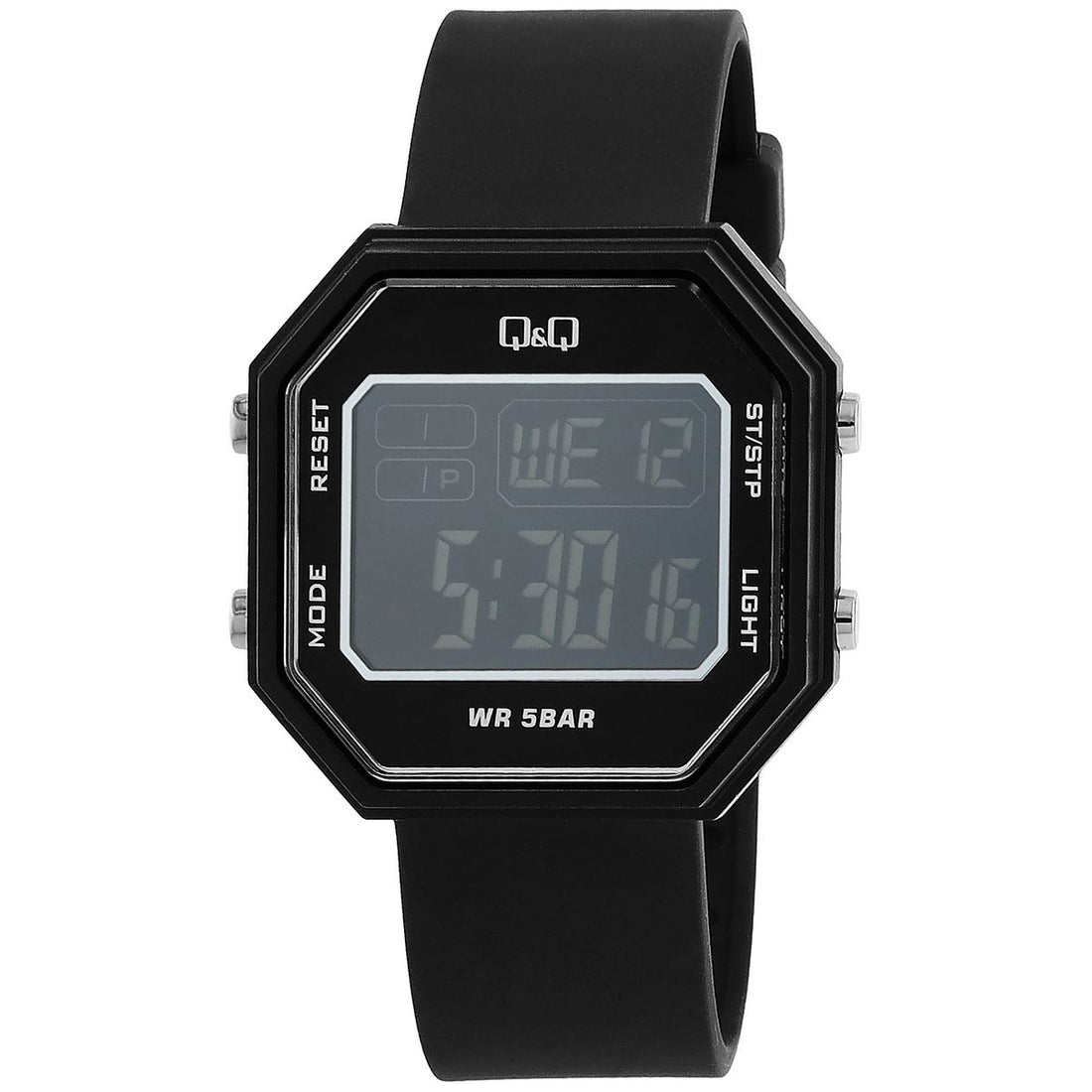 Q&amp;Q Digitaluhr mit Kunststoffarmband, schwarz