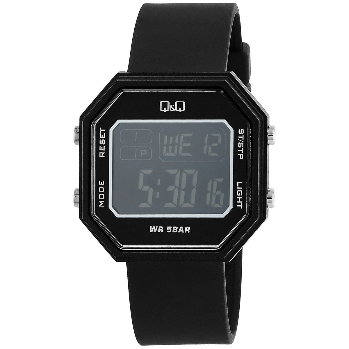 Q&amp;Q Digitaluhr mit Kunststoffarmband, schwarz