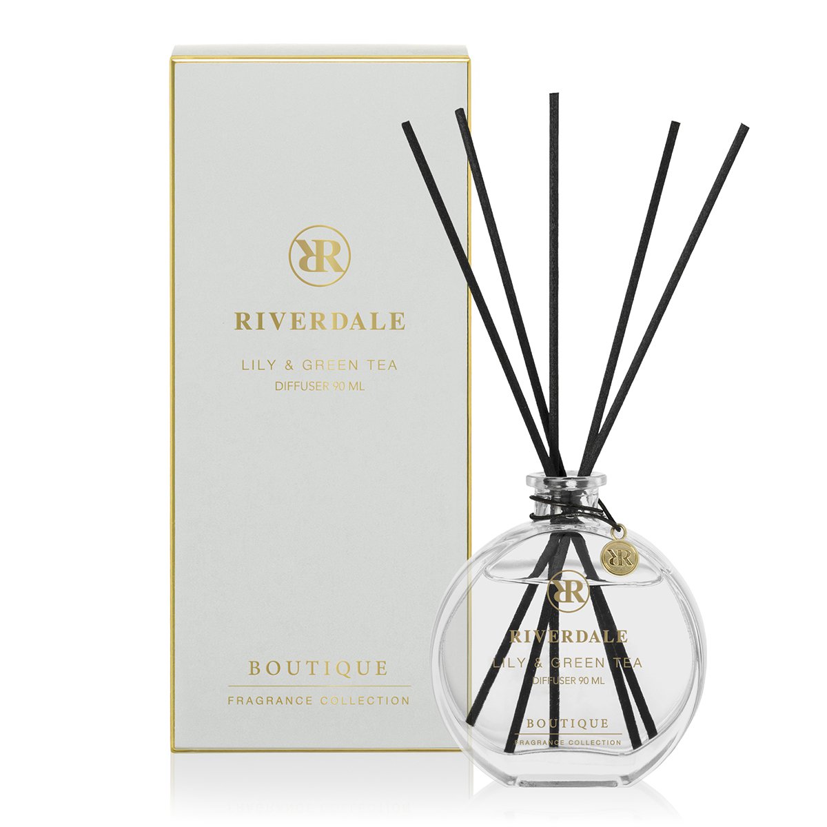Boutique-Duftstäbchen Lily &amp; Green Tea 90 ml grau