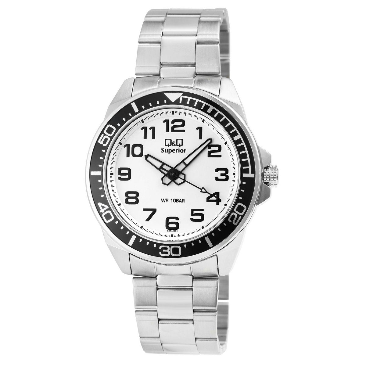 Q&amp;Q Superior Herrenuhr aus Edelstahl, 10 bar