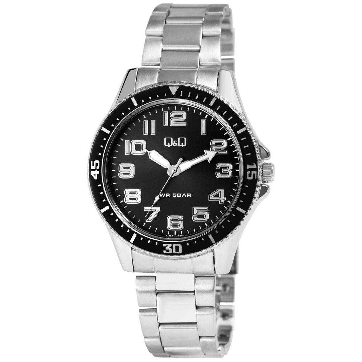 Q&amp;Q Herrenuhr mit Edelstahlarmband, 5 bar