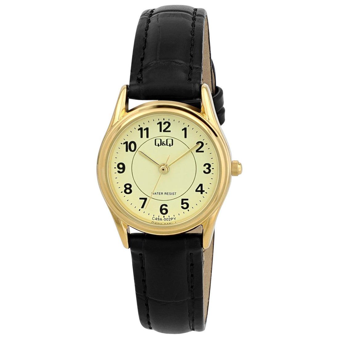 Q&amp;Q Damenuhr mit Edelstahlband, 3 BAR, goldfarben