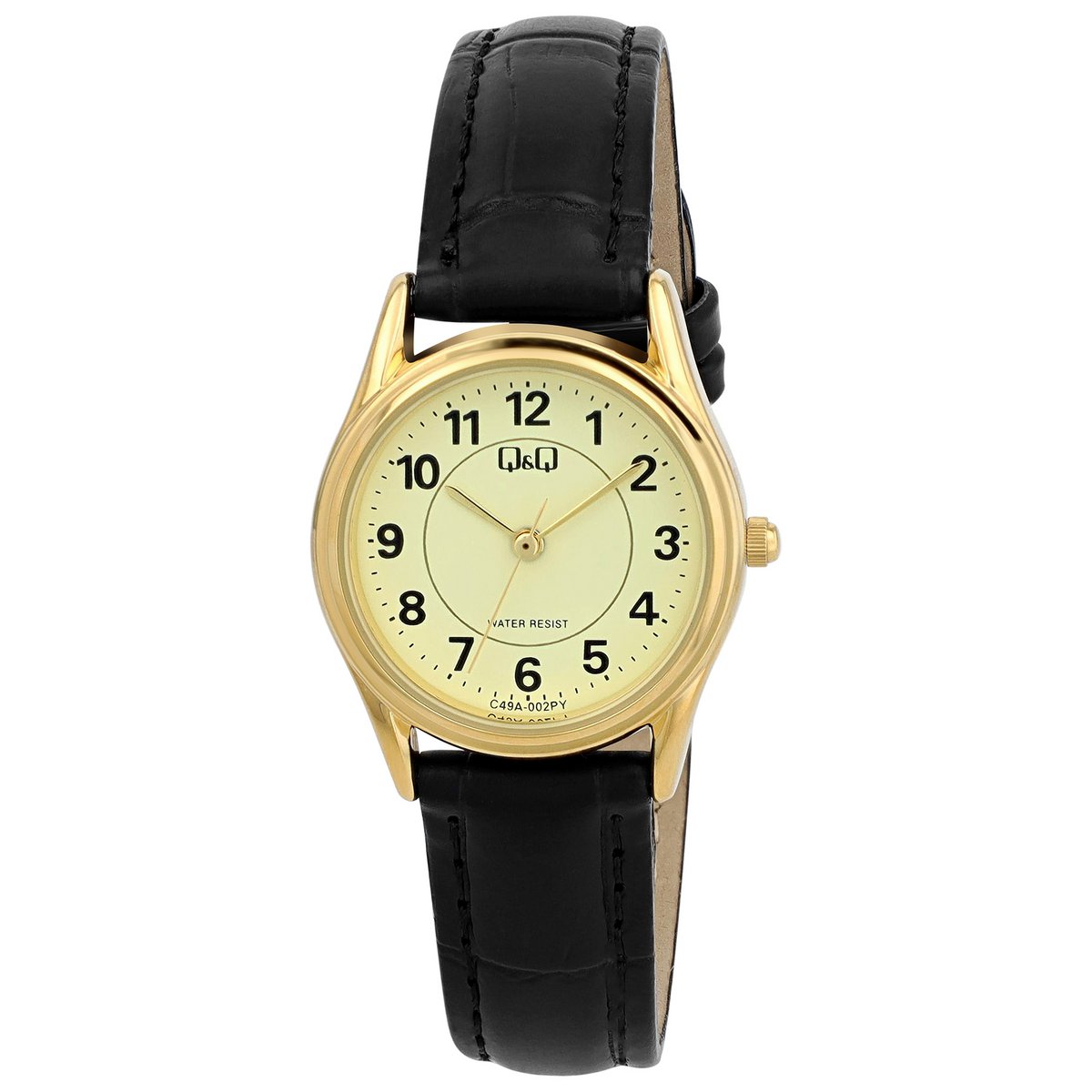 Q&amp;Q Damenuhr mit Edelstahlband, 3 BAR, goldfarben